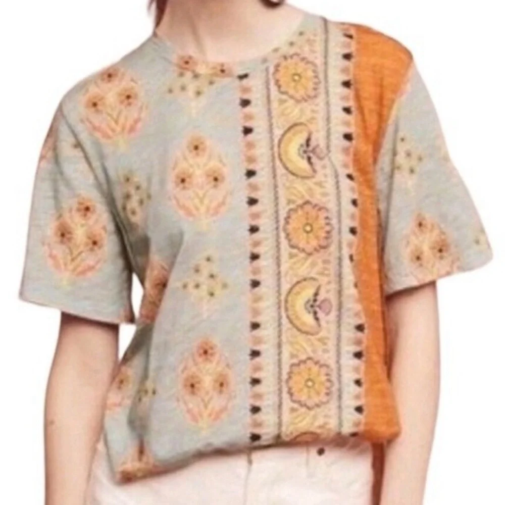 ANTHROPOLOGIE women’s Postmark Delilah Tee - Picture 1 of 4